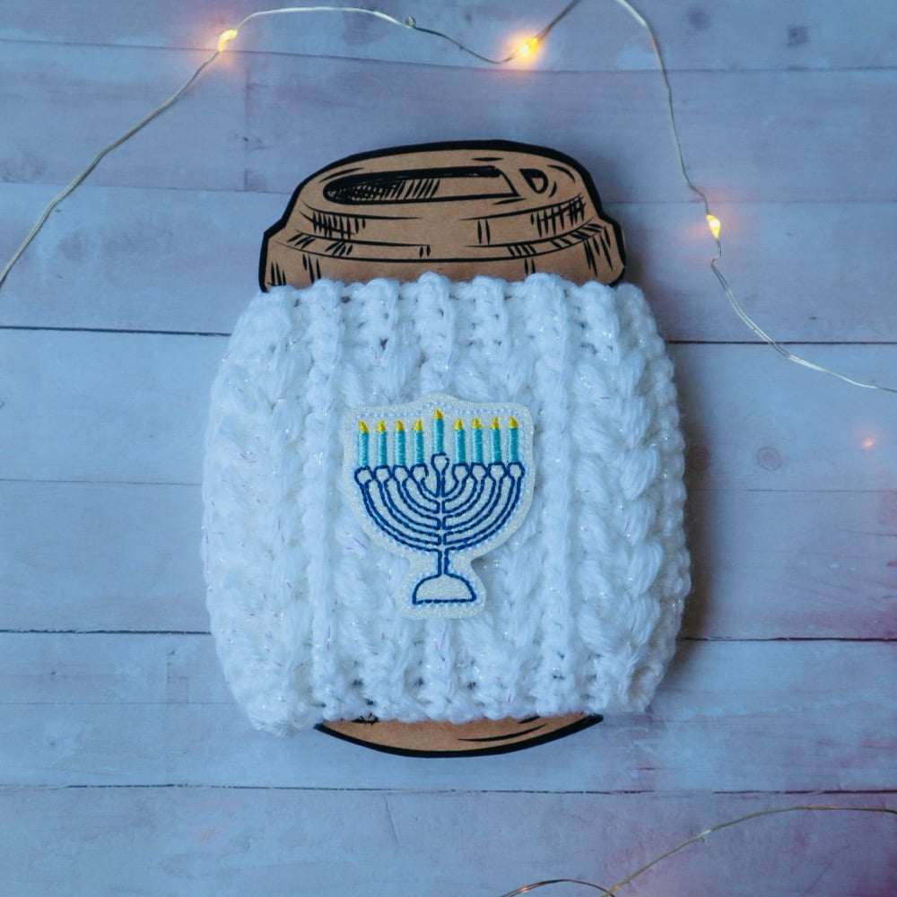 Image of Wheat Stitch Feltie Cup Cozy