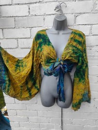 Image 1 of Wanderlust Stevie top Turquoise and yellow gold throughout