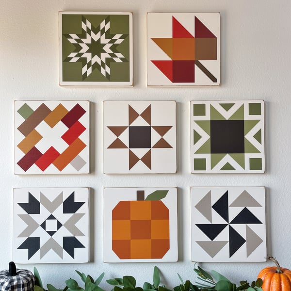 Image of 8 Set - Harvest Barn Quilts