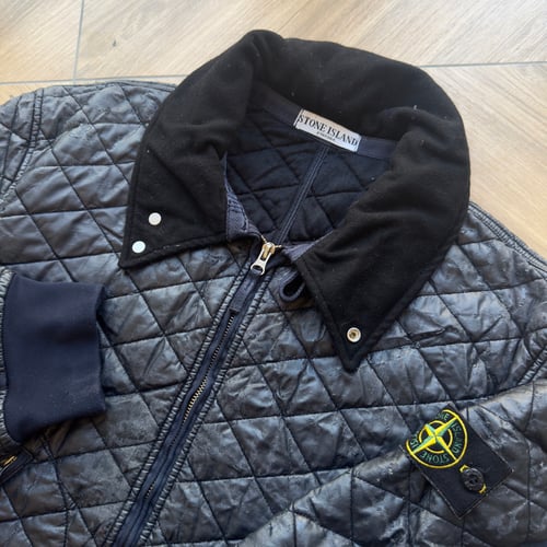 Image of Stone Island Mussola Gommata Quilted Jacket, Size Large
