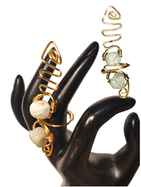 Image 4 of Long Amozonite Adjectable ring 