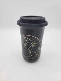 Image 1 of Black Moon Face Travel Mug 