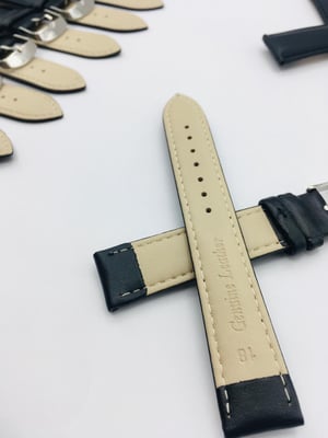 Image of LOTS OF 5 & 10 X PLAIN LEATHER GENTS WATCH STRAPS,18mm/20mm,BLACK,BROWN,TOP QUALITY,NEW.
