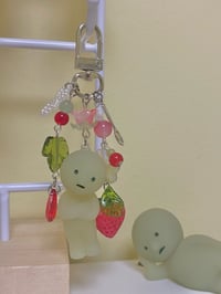 Image 1 of strawberry matcha keychain