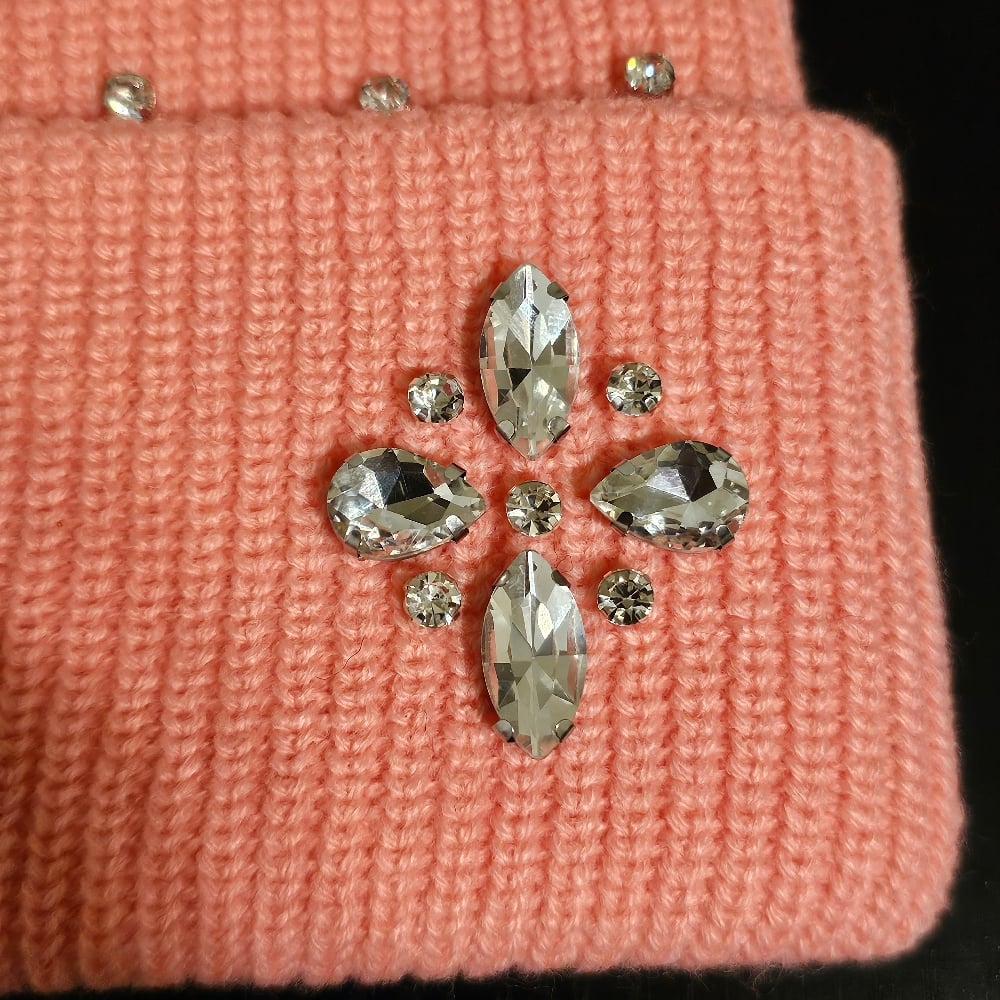 Crystal beanie (pink)