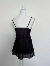 Image 3 of 00s Sheer black tank top // M
