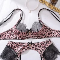 Image 3 of romance intimates - leopard set 