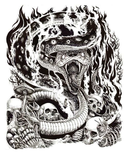 Image of Mboitatá print - (Snake Eyes)