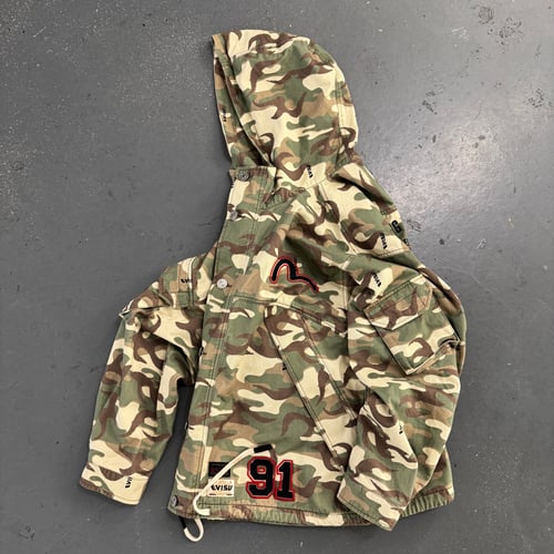 Image of Evisu Camo Patch Multi Pocket Japanese Canvas Jacket