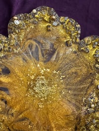 Image 4 of Golden Flower Decor Multi-use Tray