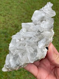 Image 1 of UV Fan Calcite With Druzy Quartz Pockets #1836