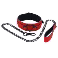 Image 1 of Collar and Leash Set-Red