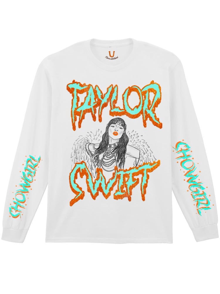 Image of Taylor Swift showgirl graphic long sleeve tee