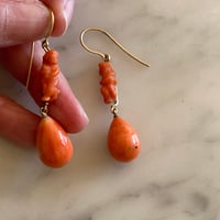 Image 4 of CHERUB CORAL DROP EARRINGS