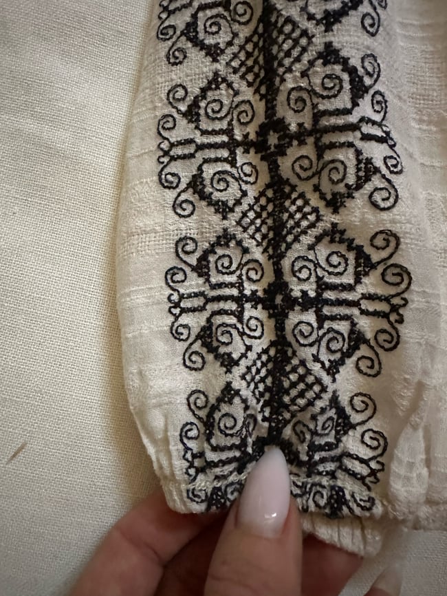 60s hand embroidered Hungarian peasant blouse