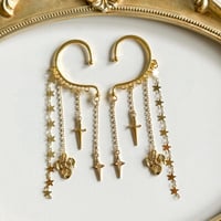 Image 1 of GOLD DRAGON EAR CUFFS