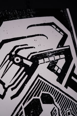 Image of ‚Der Heimatlose‘ woodcut print