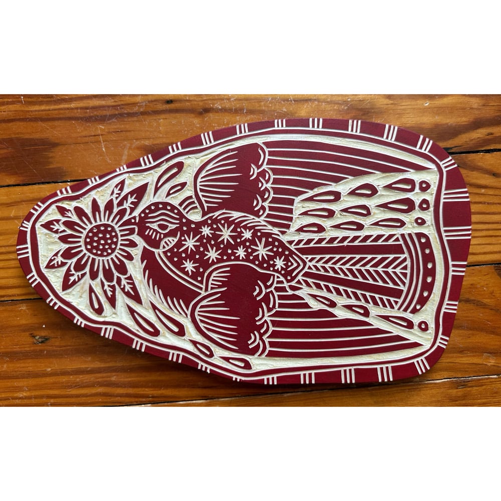 Image of Deep Red Flower Gatherer