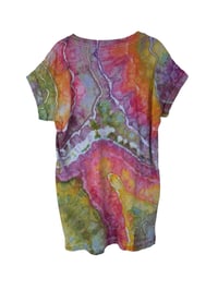 Image 3 of S 100% Cotton Short T-Shirt Dress with Pockets in Euphoria Geode Ice Dye