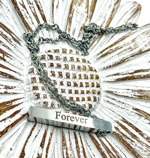 Image of Rectangular bar pendant necklace 