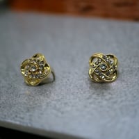 Image 1 of Gold plated flower earrings