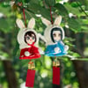 QING CANG x MDZS DONGHUA OFFICIAL WEI WU XIAN LAN WANG JI RABBIT WIND CHIME PENDANT 卯跃坤灵