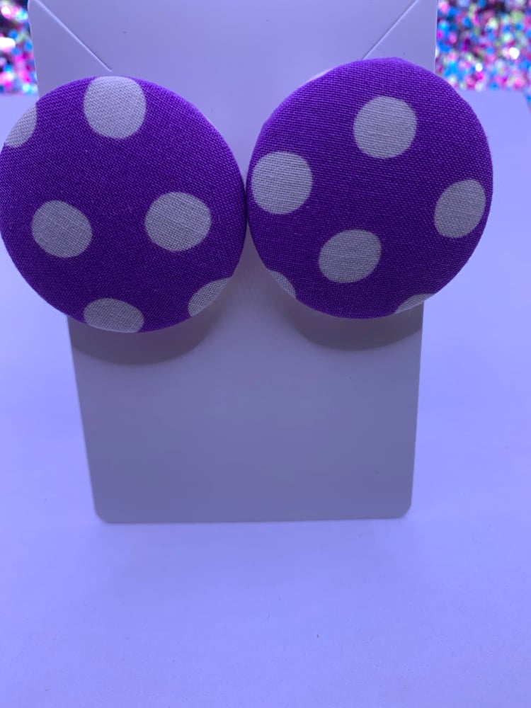 Image of Poka Dot Button Earrings 
