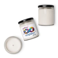 Image 2 of autism acceptance autism soul Scented soy candle (1 secret scent!) :)