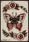 Traditional Artprint "Amore" Vintage Collection - Schmetterling