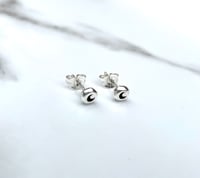 Image 3 of Two Pairs Of Handmade Studs - Star And Crescent Moon Studs Sterling Silver 925