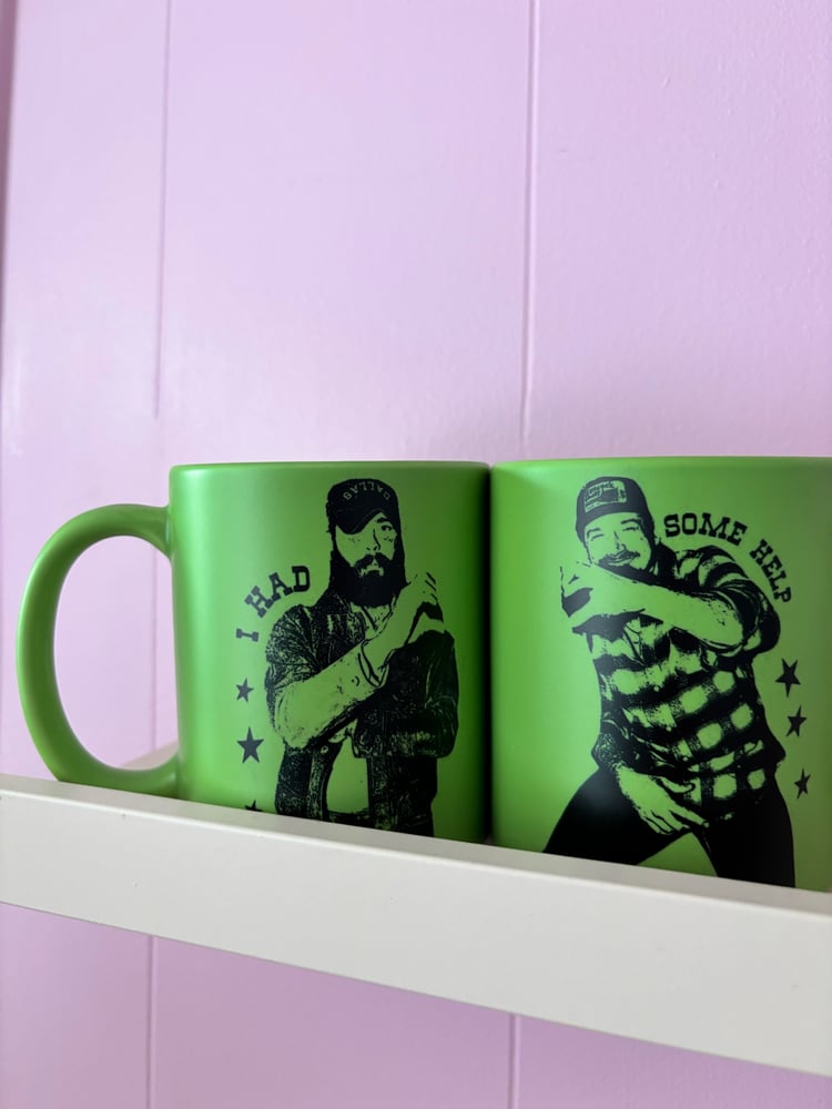 Image of I had some help Morgan and posty mugs (set of two) 