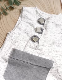 Image 2 of Baby Boy Bodysuit for Photoshoot | Jeremy| age 9-12 months | grey melange