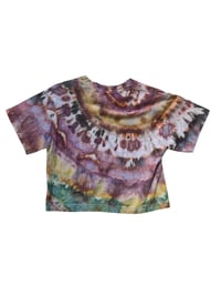 Image 2 of XS Crop Cotton Tee in Autumn Agate Ice Dye