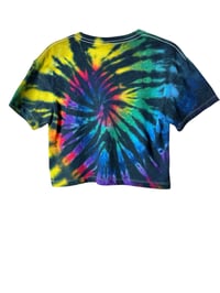 Image 7 of XS Crop Tee in Rock-n-Roll Spiral Tie Dye