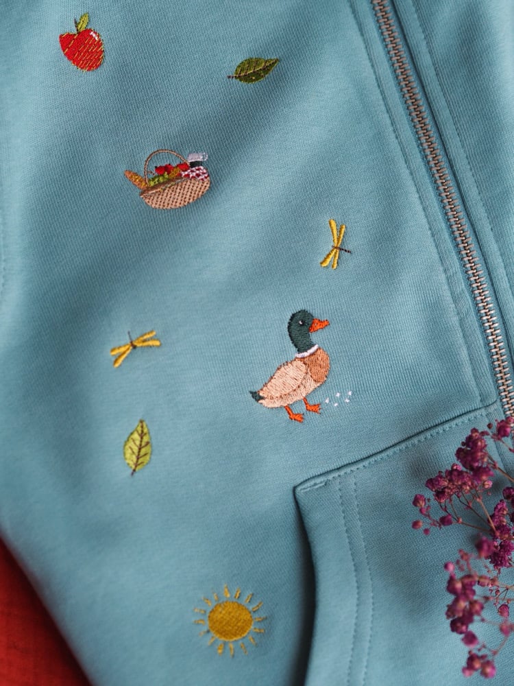 Image of Summer Sprinkles - Teal zipped hoody