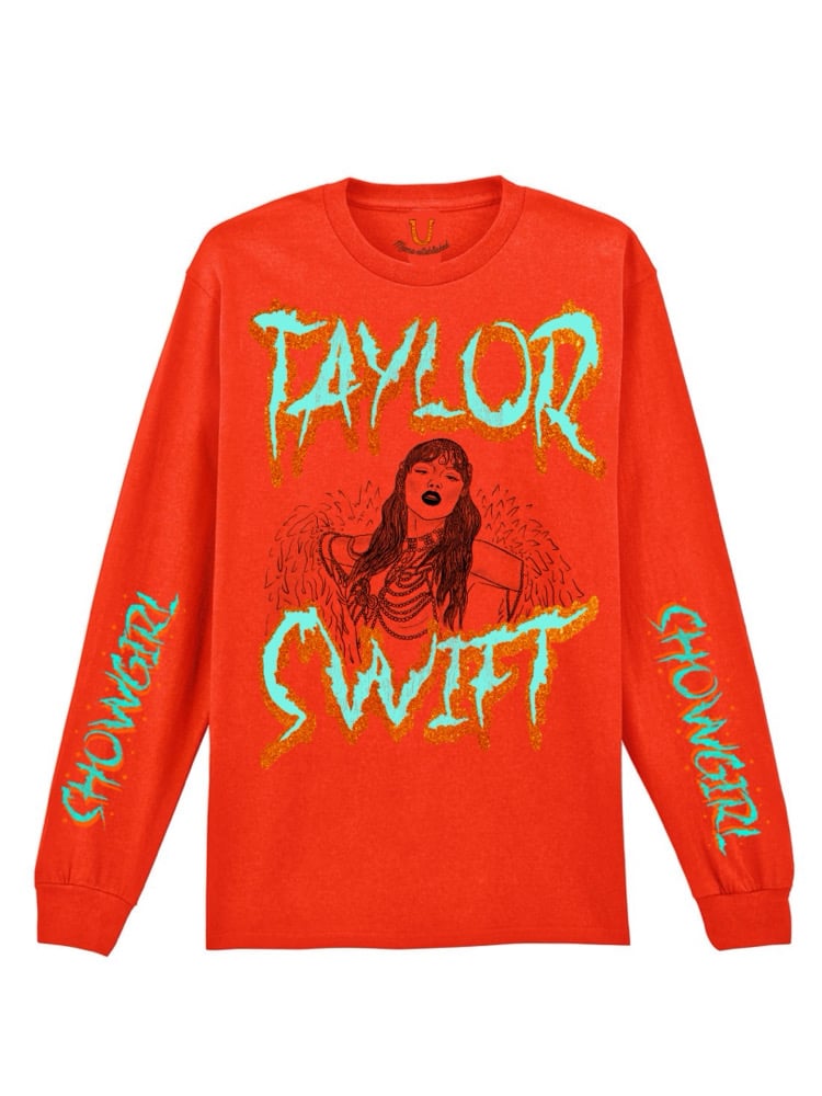 Image of Taylor Swift showgirl graphic long sleeve tee
