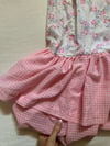70s floral and gingham halter dress