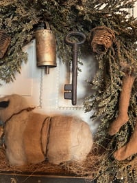 Image 3 of #3... Olde Antiques ~ Sheep~ Wreath~  18x 18 