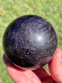 Image 8 of Charoite Aegirine & Pyrite 7cm Sphere I Siberia Russia #2877