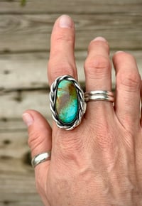 Image 1 of Masons Pass Turquoise Heavy Twist Ring 