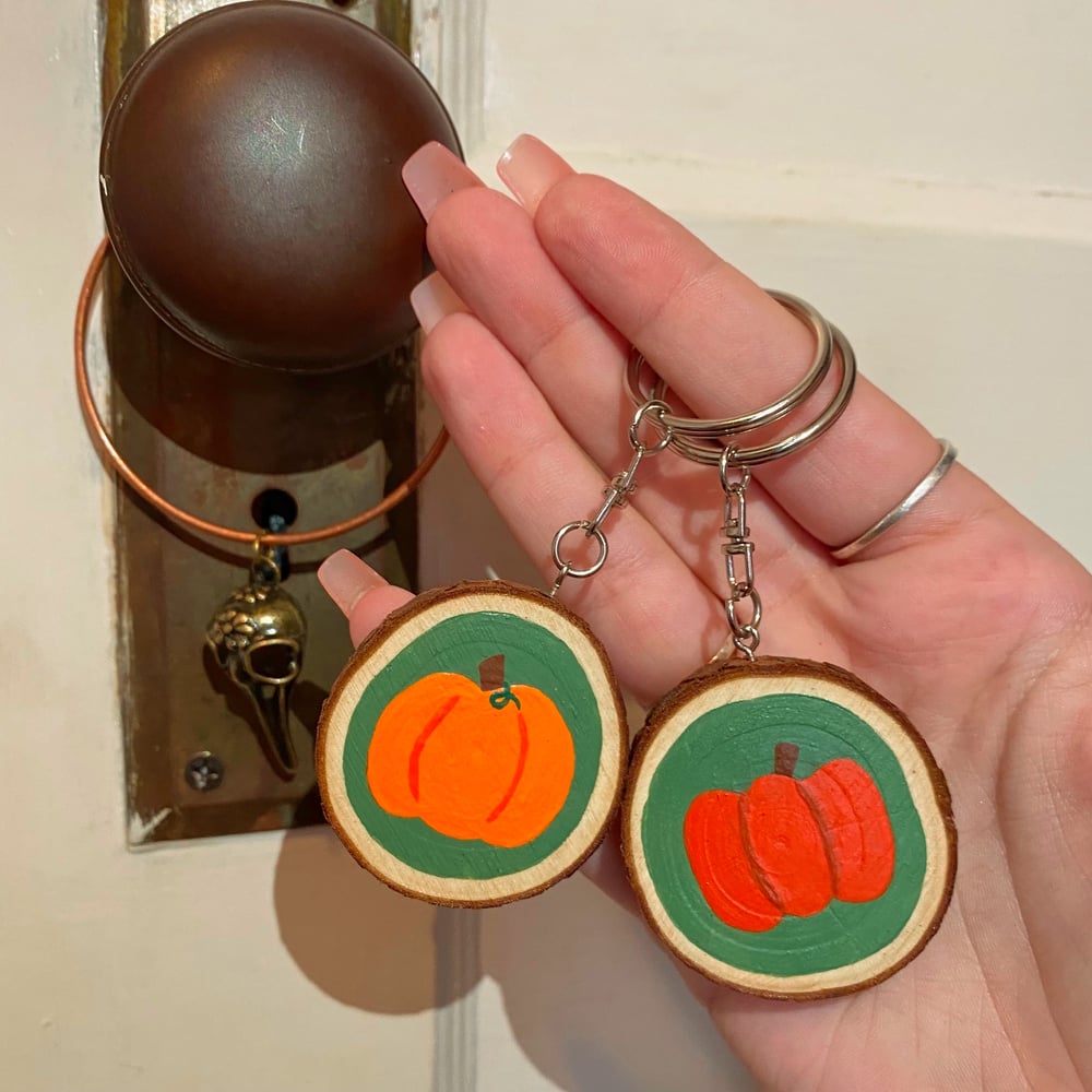 Image of pumpkin patch keychain