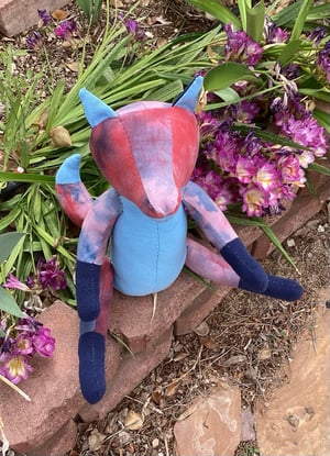 Image of Red and Blue Fox
