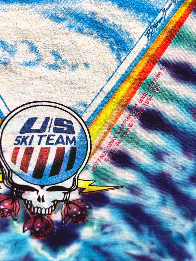 Grateful Dead 1994 / 1995 Winter Tour U.S. Ski Team T-Shirt - Size XL