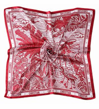 Image 11 of Christian red & white silk scarf 