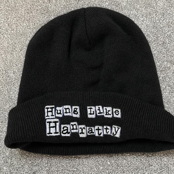 Image of Black beanie hat black