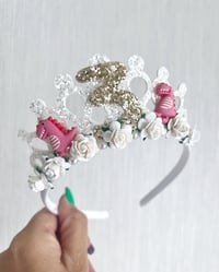 Image 3 of Dinosaur birthday party tiara crown party props hair accessories 
