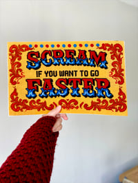 Image 2 of Scream if you want to go faster needlepoint kit 