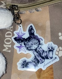 Image 1 of Y2K star bunny rabbit acrylic keychain 