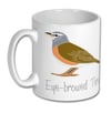 Eye-browed Thrush Mug - UK Birding Pins 