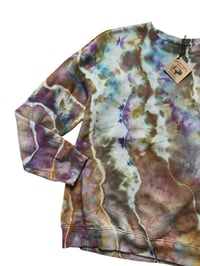 Image 4 of  M Unisex Crew Sweatshirt in Terrestrial Geode Ice Dye